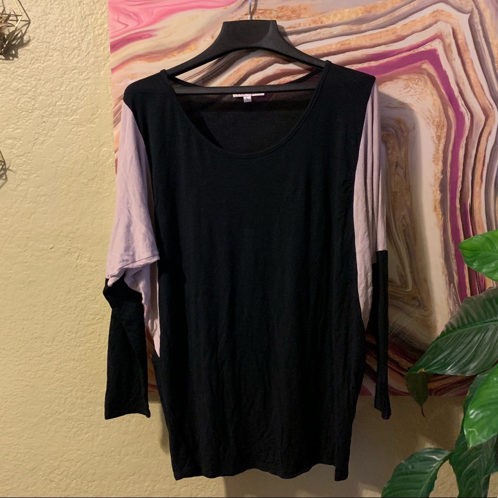 Red Haute black and cream dolman T-shirt top L